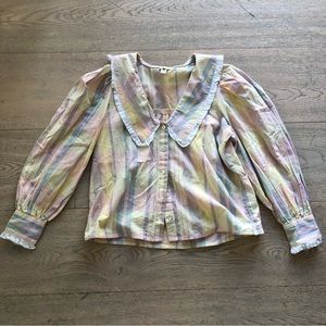 River Island Collared Stripe Blouse